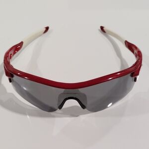 Oakley Radarlock Red and White Sports Sunglasses